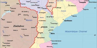 Politická mapa mosambiku