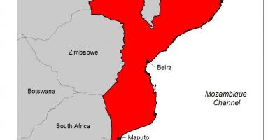 Mapa Mosambiku malárie
